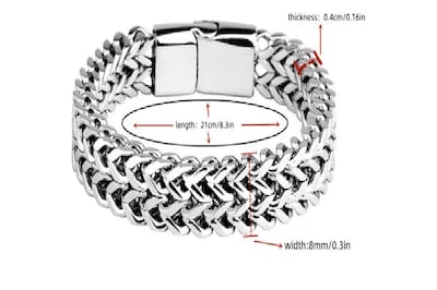 Foto 2 | Elegante Pulsera Xtellar Para Caballero Con Doble Fila Y Hebilla Magnética