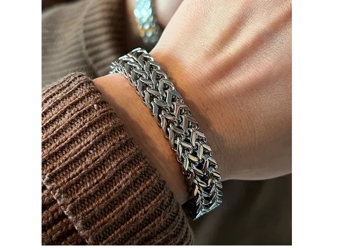 Foto 5 pulgar | Elegante Pulsera Xtellar Para Caballero Con Doble Fila Y Hebilla Magnética