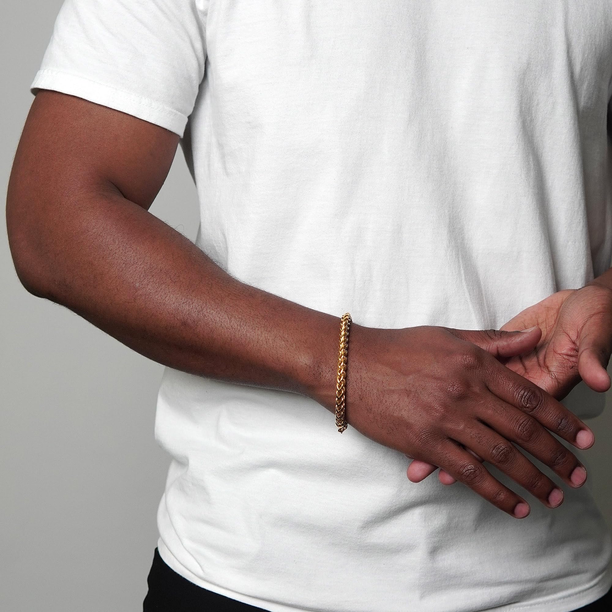 Foto 6 pulgar | Conjunto De Joyas: Pulsera Y Collar Con Forma De Eslabón Invicta Franco - Venta Internacional.