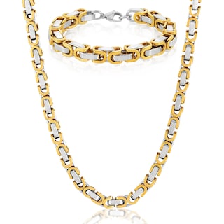 Foto 1 | Set De Joyas Invicta Byzantine Chain Gold En Dos Tonos Para Hombre - Venta Internacional.