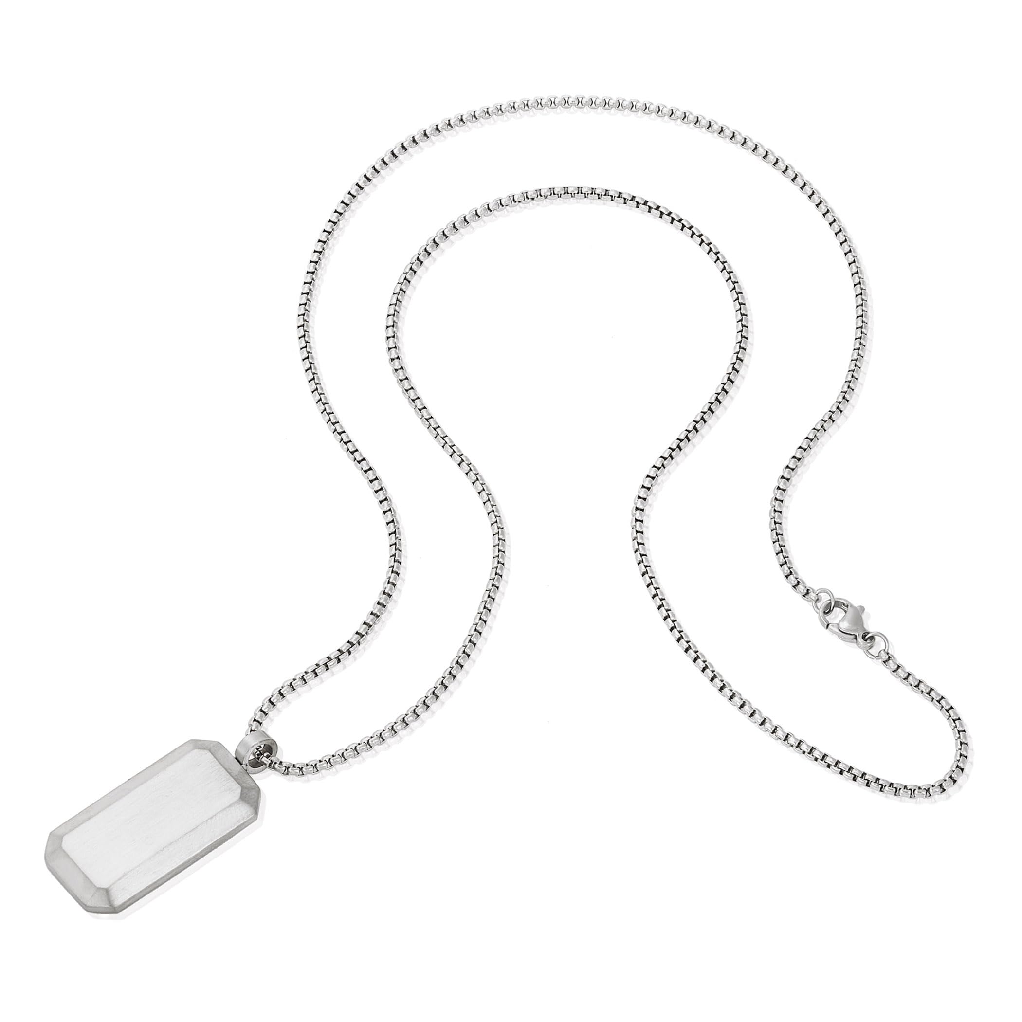 Foto 3 | Collar Invicta Dog Tag Para Hombre De Acero Inoxidable Plateado - Venta Internacional.