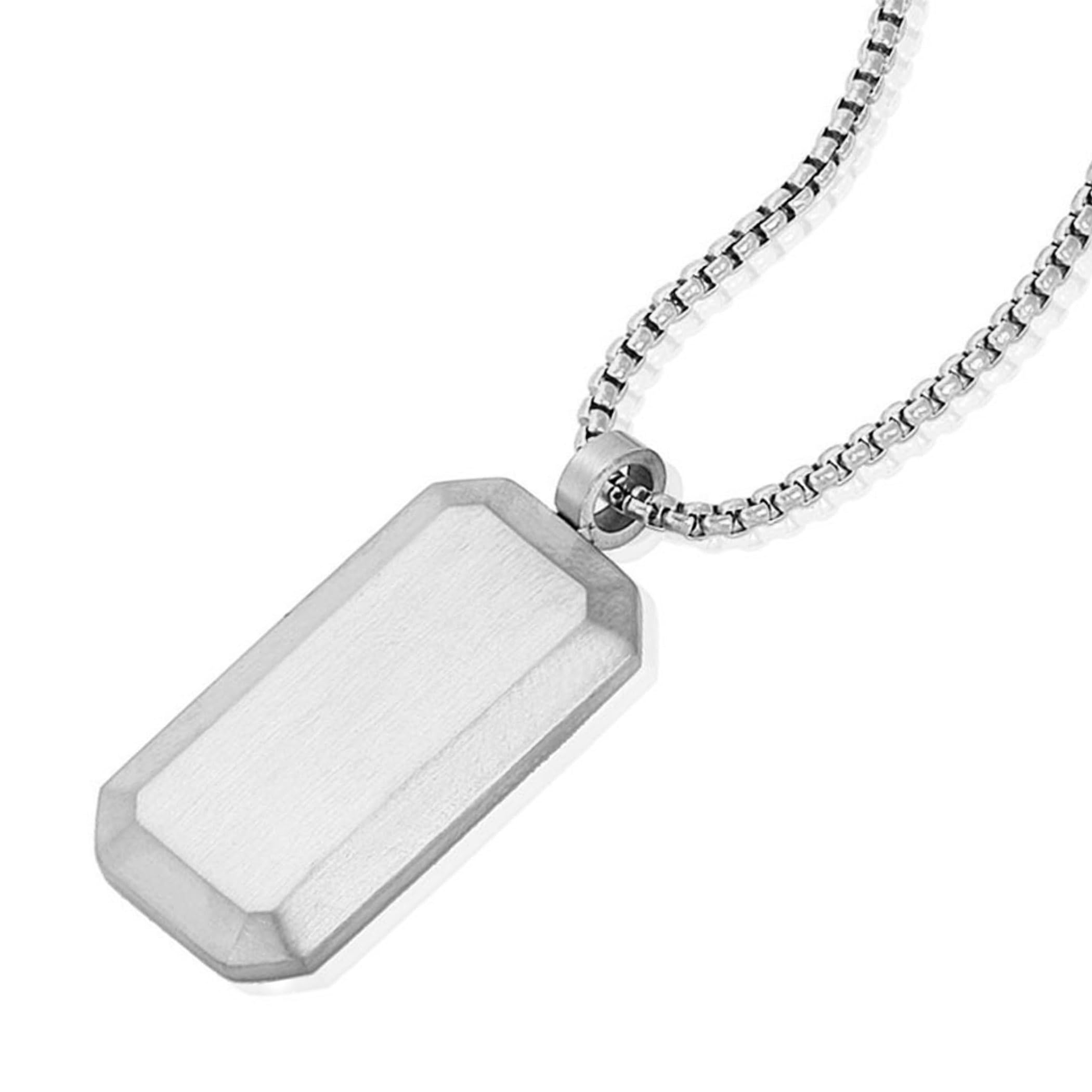 Foto 6 pulgar | Collar Invicta Dog Tag Para Hombre De Acero Inoxidable Plateado - Venta Internacional.