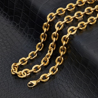 Foto 3 | Collar Invicta Jewelry Para Hombre Con Borde De Cuchillo Eslabón Ovalado Chapado En Oro - Venta Internacional.