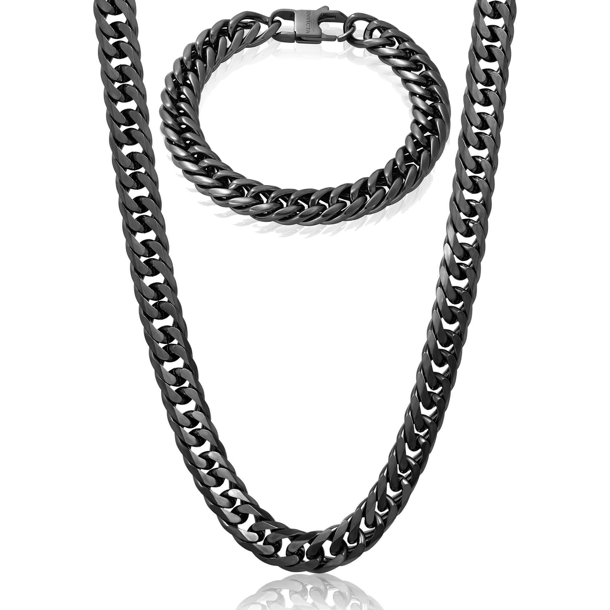 Foto 1 | Conjunto De Joyas Invicta Para Hombre  Pulsera Y Collar Con Doble Cadena - Venta Internacional.
