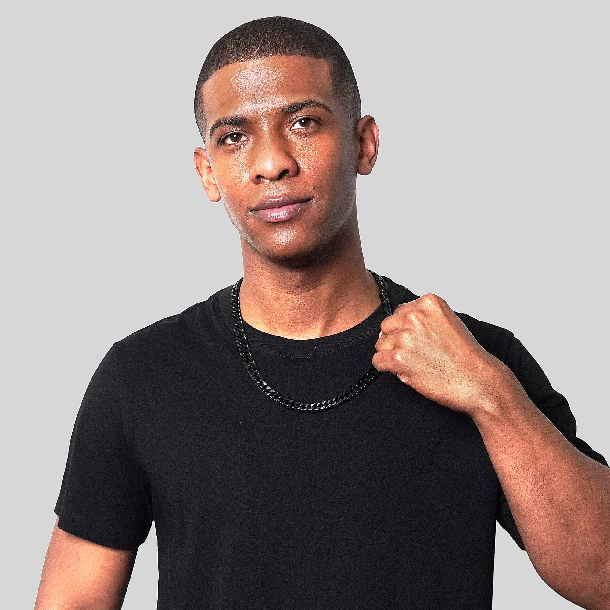 Foto 4 | Collar Invicta De Acero Inoxidable Chapado En Negro Para Hombre De 24 Pulgadas - Venta Internacional.