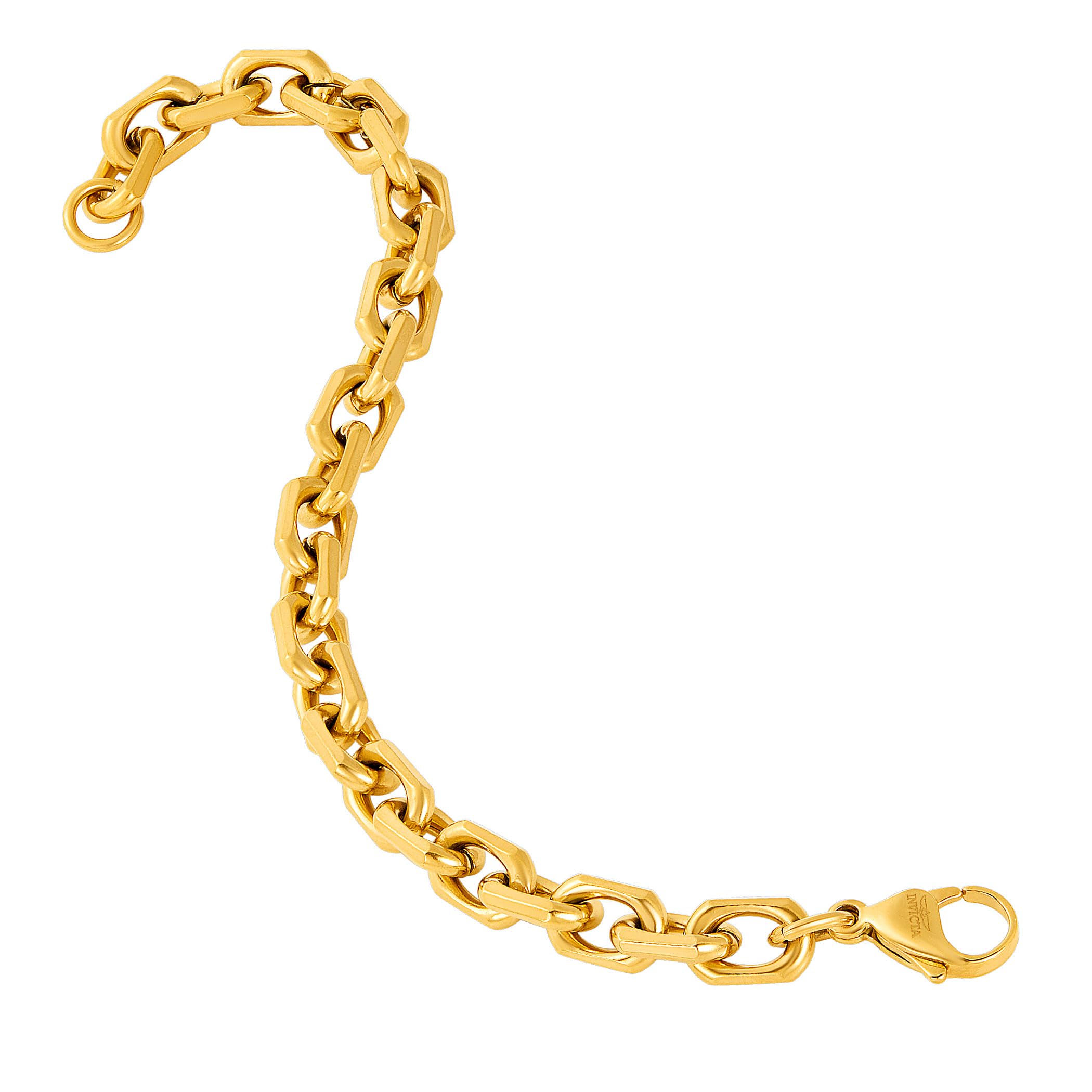 Foto 6 pulgar | Conjunto De Joyas Invicta - Brazalete Y Collar Dorados Con Borde Biselado - Venta Internacional.