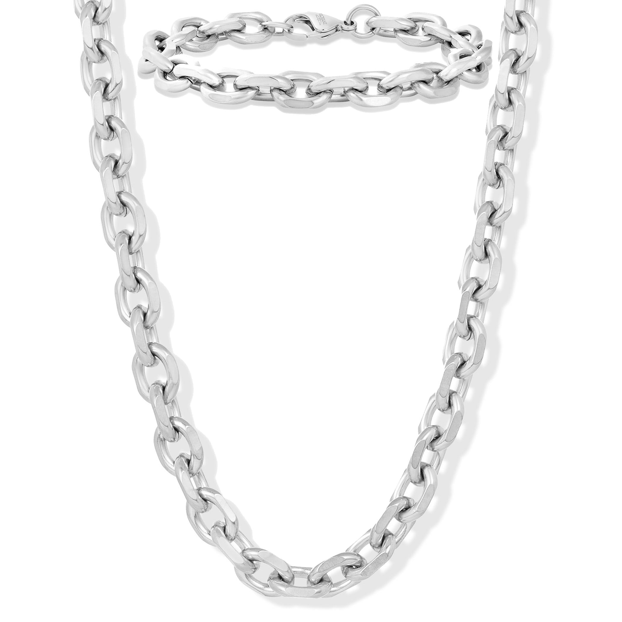 Foto 2 pulgar | Conjunto De Joyas Invicta Con Cadena De Eslabones Ovalados Con Borde Afilado Para Hombre - Venta Internacional.