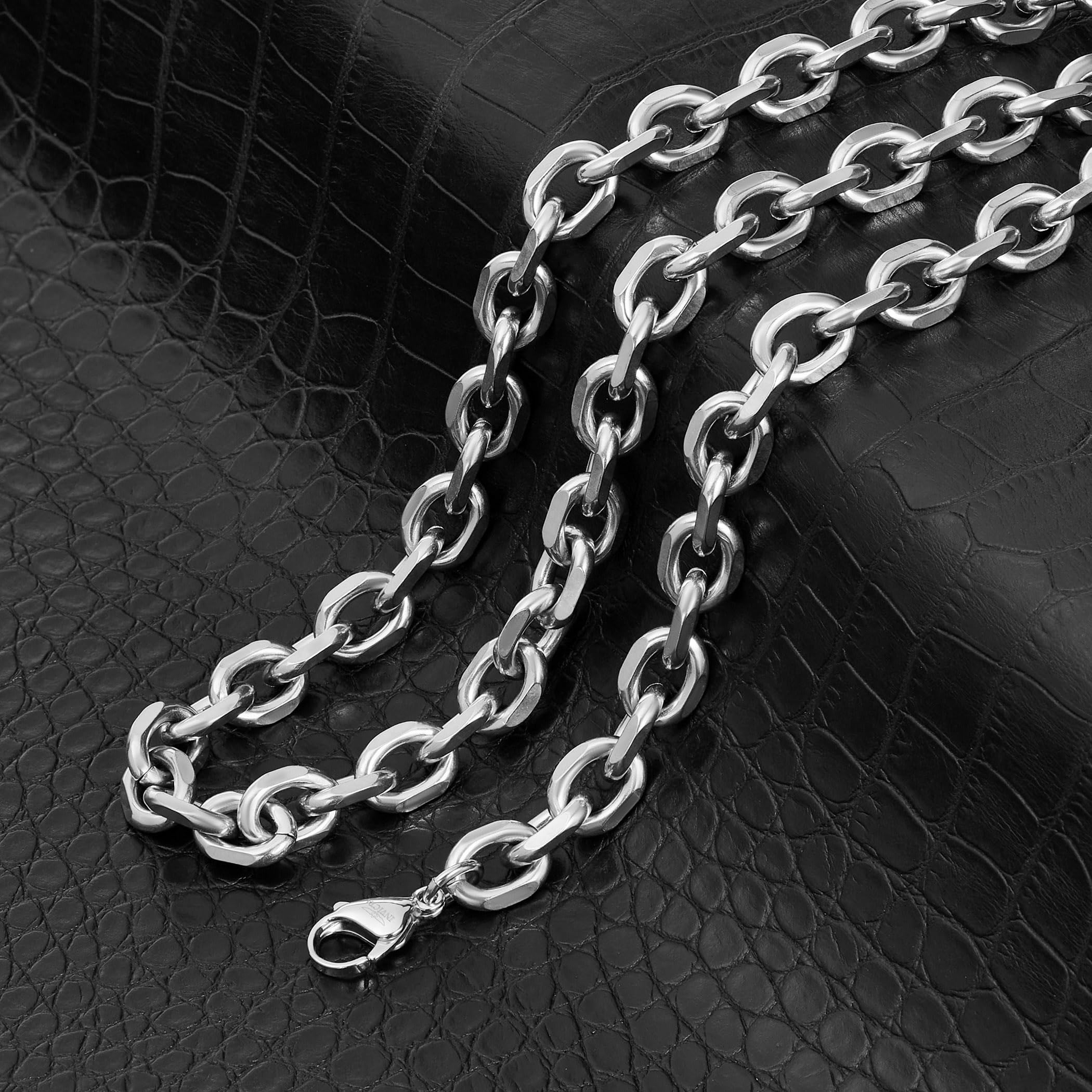 Foto 4 pulgar | Conjunto De Joyas Invicta Con Cadena De Eslabones Ovalados Con Borde Afilado Para Hombre - Venta Internacional.