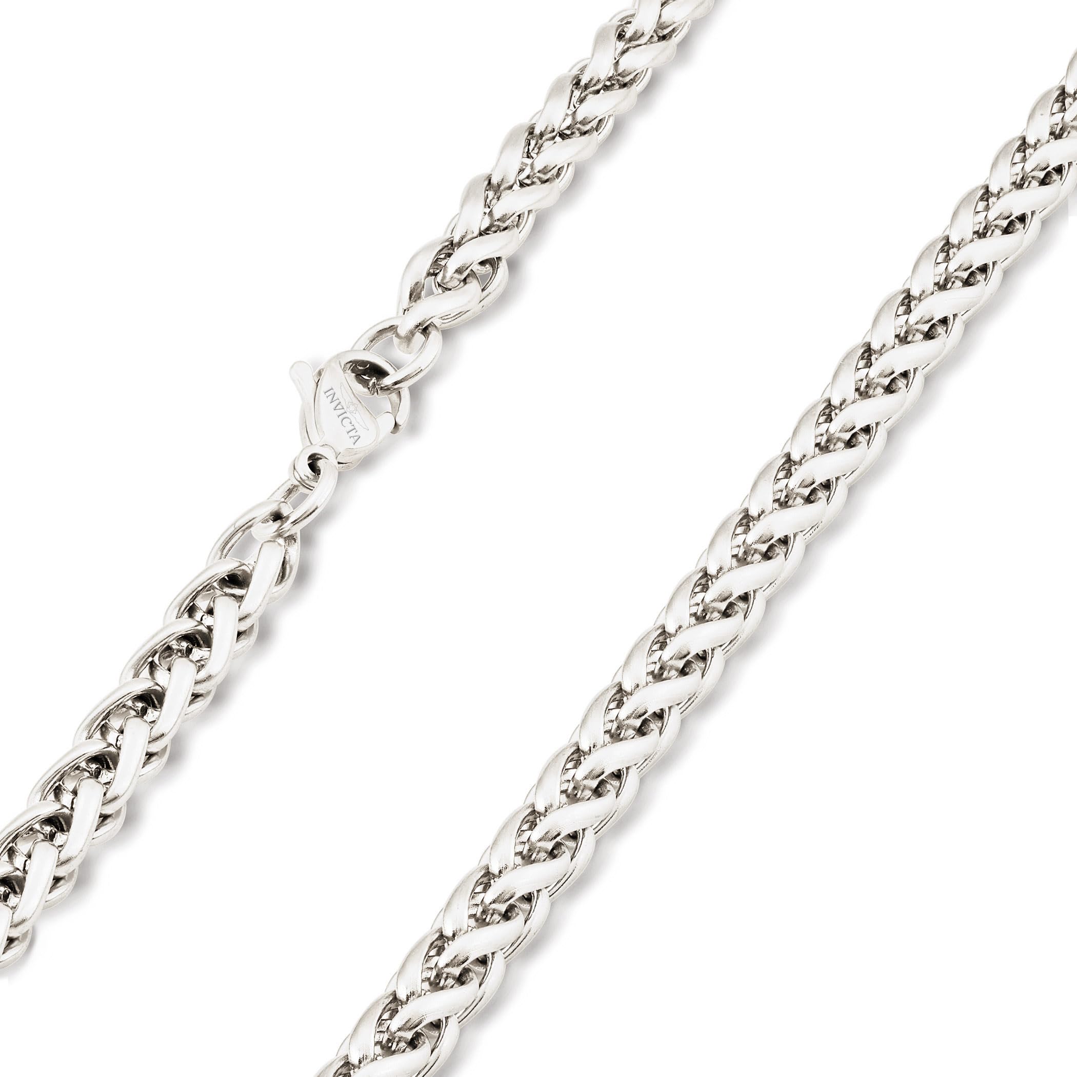 Foto 6 pulgar | Collar Invicta Jewelry Con Cadena De Trigo Spiga Para Hombre  24 Pulgadas - Venta Internacional.