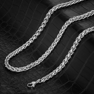 Foto 7 | Collar Invicta Jewelry Con Cadena De Trigo Spiga Para Hombre 24 Pulgadas - Venta Internacional.