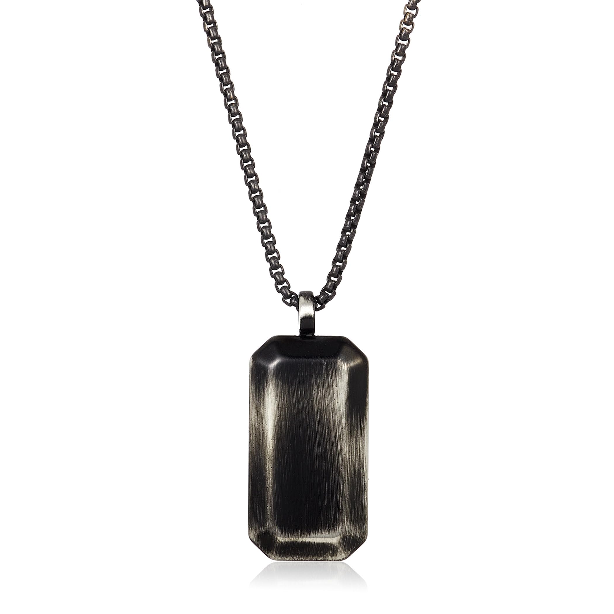Foto 1 | Collar Invicta Dog Tag Para Hombre De Acero Inoxidable Con Cadena En Forma De Caja - Venta Internacional.