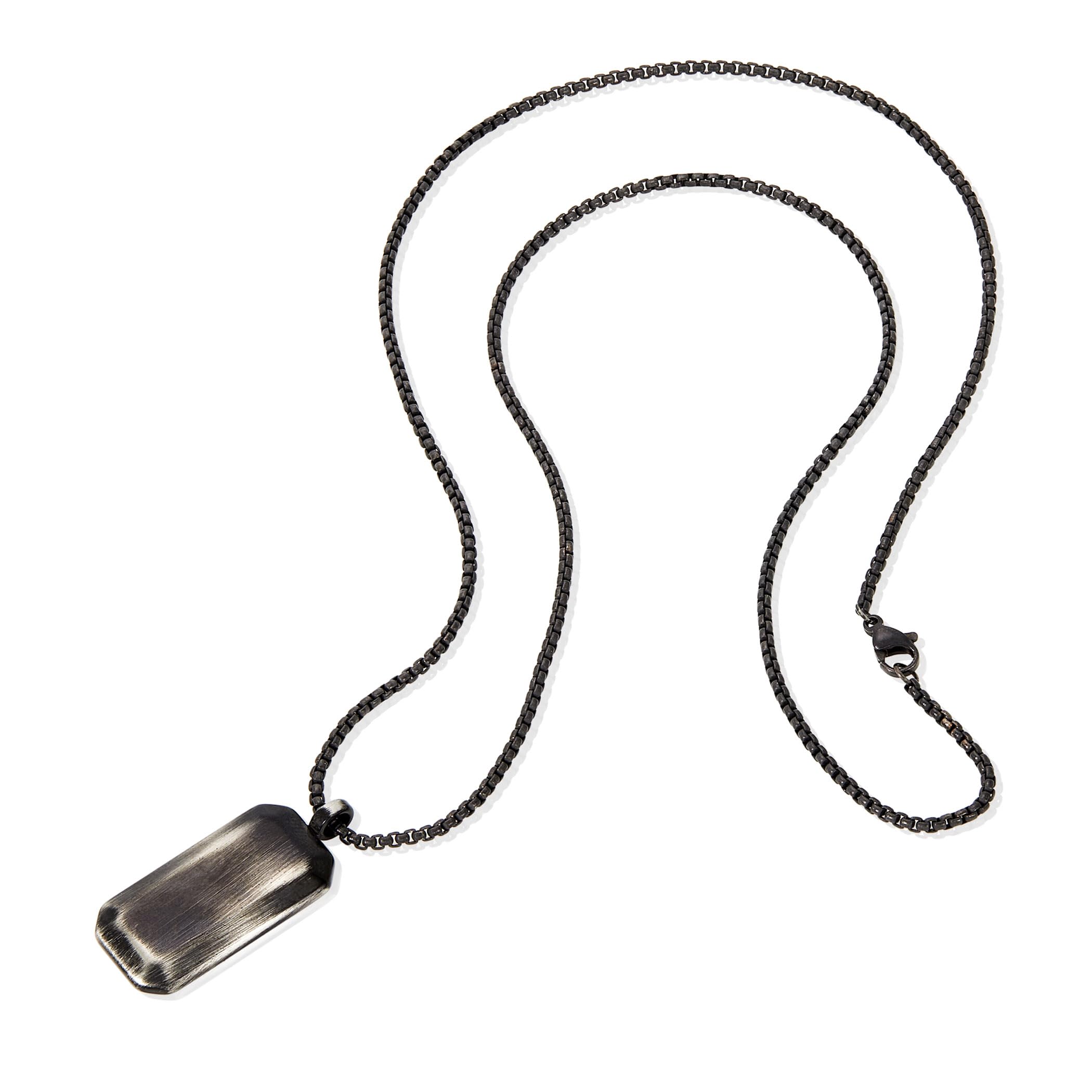 Foto 4 pulgar | Collar Invicta Dog Tag Para Hombre De Acero Inoxidable Con Cadena En Forma De Caja - Venta Internacional.