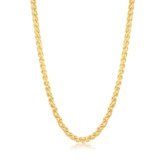 Foto 1 | Collar Invicta Jewelry Spiga Cadena De Trigo Chapada En Oro De 24 Pulgadas - Venta Internacional.