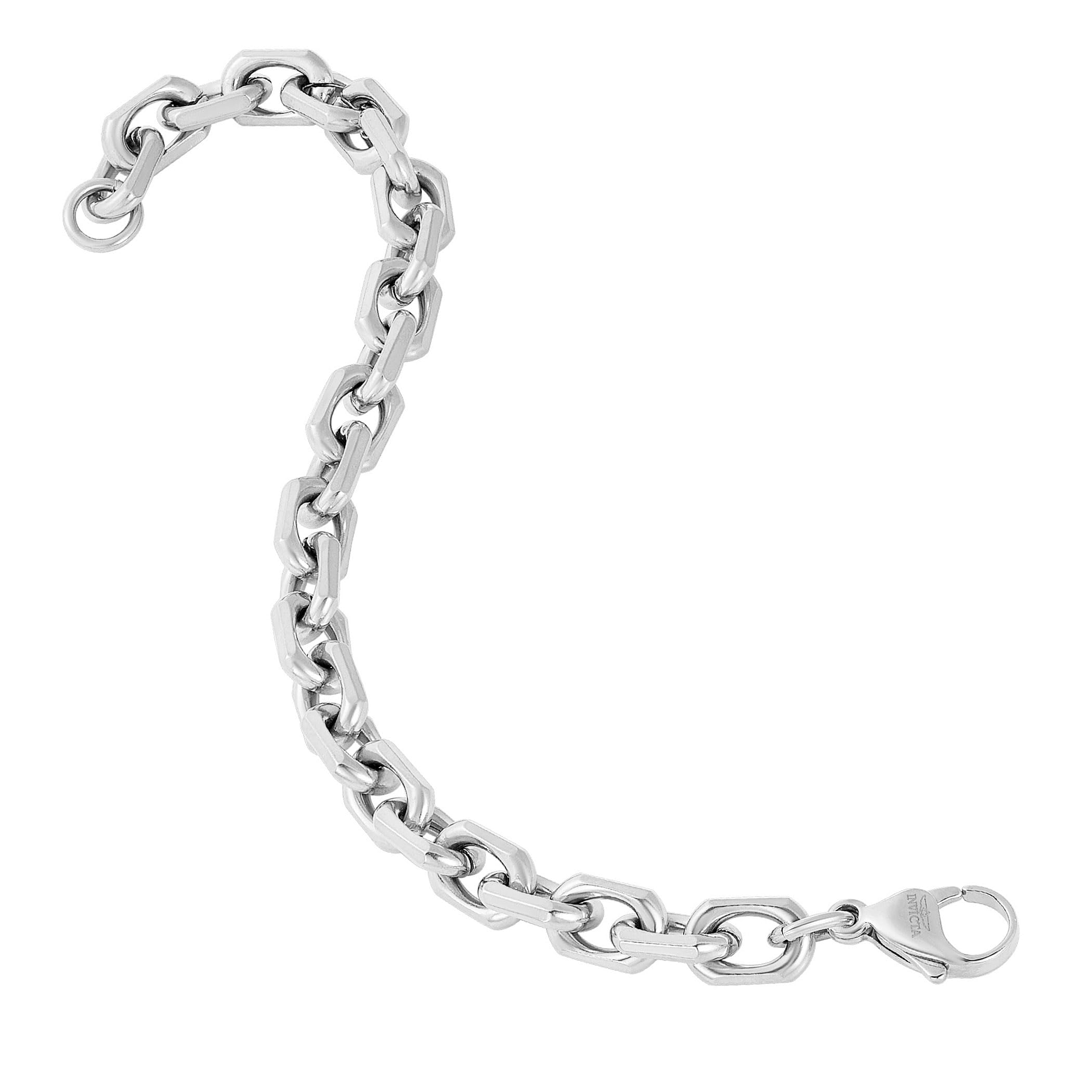 Foto 6 pulgar | Conjunto De Joyas: Pulsera Y Collar De Eslabones Con Borde Biselado Invicta - Venta Internacional.