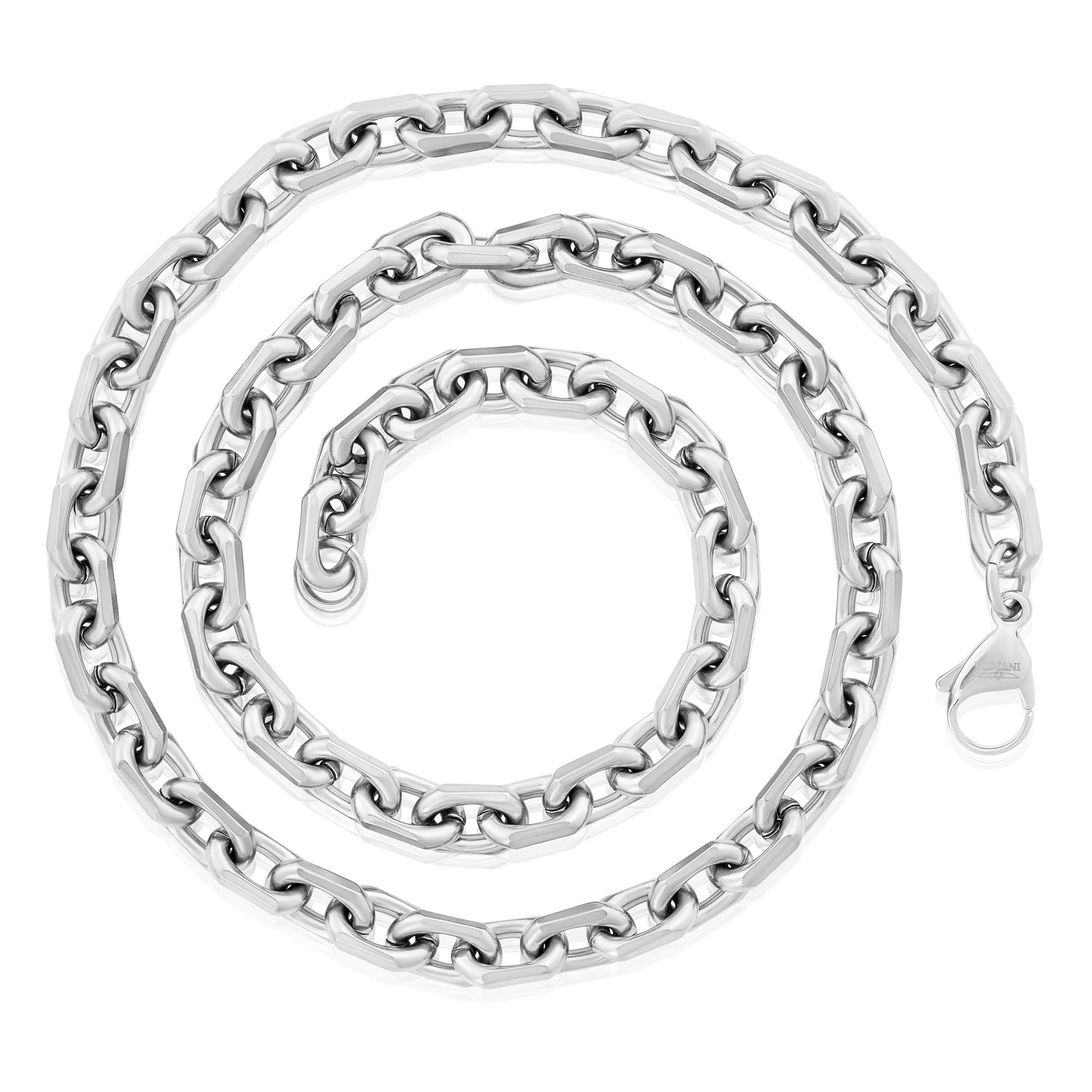 Foto 8 pulgar | Conjunto De Joyas: Pulsera Y Collar De Eslabones Con Borde Biselado Invicta - Venta Internacional.