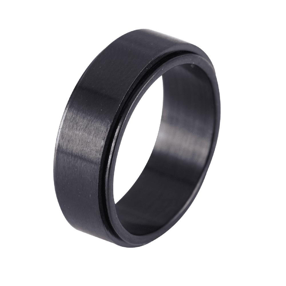 Foto 3 pulgar | Anillo Antiansiedad Luckman Negro para Hombre