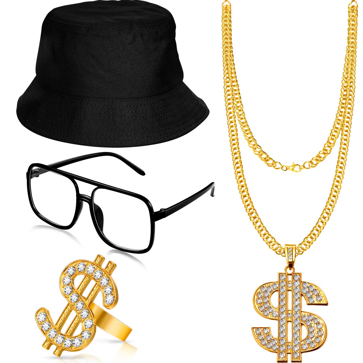 Kit De Disfraz Gejoy Hip Hop Rapper Access. Para Hombres/mujeres - Venta Internacional. $518