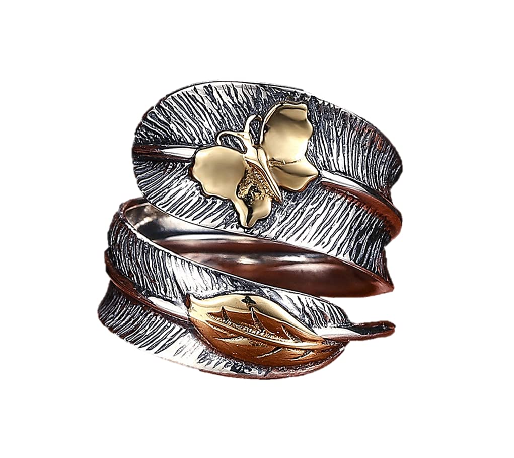Foto 2 pulgar | Anillo Con Forma De Mariposa, Cuchara, Pluma, Plata De Ley 925 - Venta Internacional.