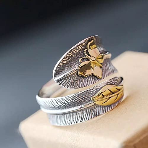 Foto 3 pulgar | Anillo Con Forma De Mariposa, Cuchara, Pluma, Plata De Ley 925 - Venta Internacional.