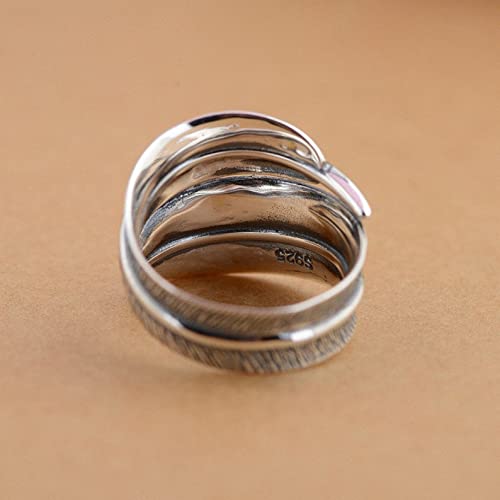 Foto 6 pulgar | Anillo Con Forma De Mariposa, Cuchara, Pluma, Plata De Ley 925 - Venta Internacional.