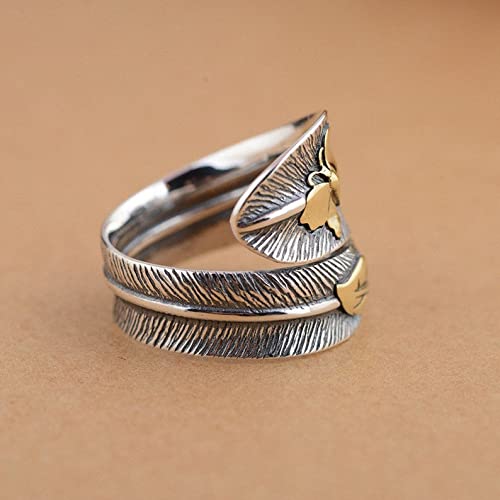 Foto 7 pulgar | Anillo Con Forma De Mariposa, Cuchara, Pluma, Plata De Ley 925 - Venta Internacional.