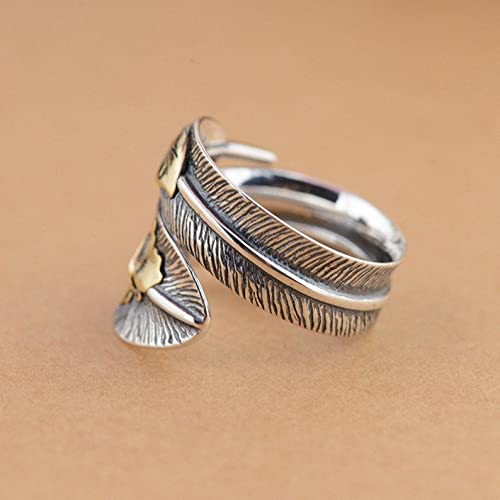 Foto 8 pulgar | Anillo Con Forma De Mariposa, Cuchara, Pluma, Plata De Ley 925 - Venta Internacional.