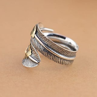 Foto 7 | Anillo Con Forma De Mariposa, Cuchara, Pluma, Plata De Ley 925 - Venta Internacional.
