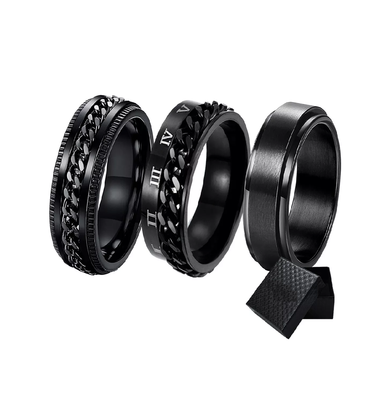 Foto 4 | Anillos Belug De Acero Inoxidable 3 Piezas