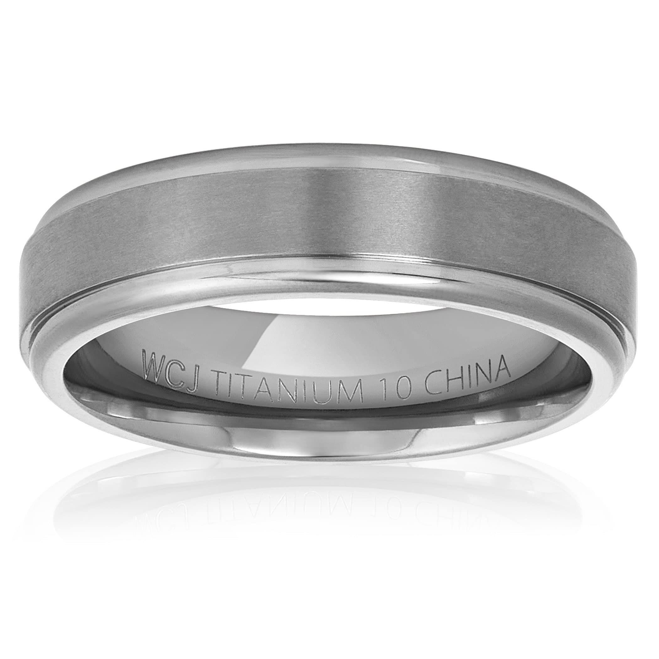 Foto 3 pulgar | Anillo West Coast Jewelry De Titanio Cepillado Y Pulido - Venta Internacional.