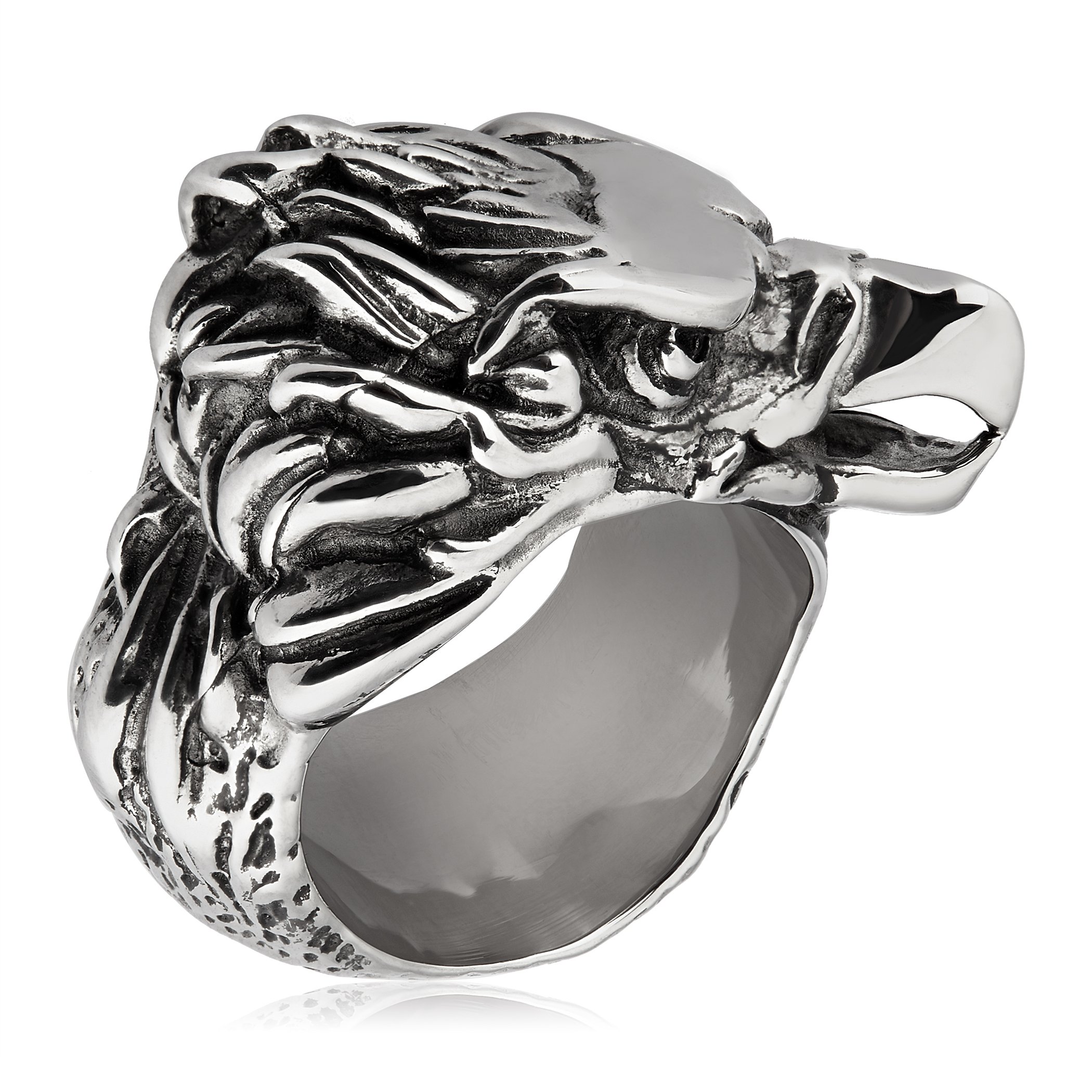 Anillo West Coast Jewelry De Acero Inoxidable Pulido Envejecido - Venta Internacional.