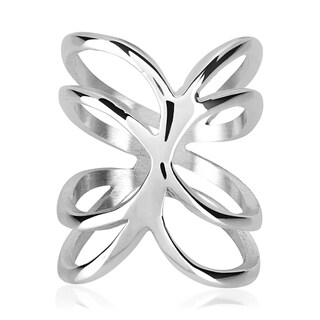 Foto 1 | Anillo West Coast Jewelry Elya De Acero Inoxidable Entrelazado - Venta Internacional.