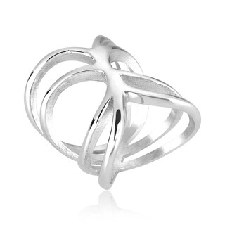 Foto 2 | Anillo West Coast Jewelry Elya De Acero Inoxidable Entrelazado - Venta Internacional.