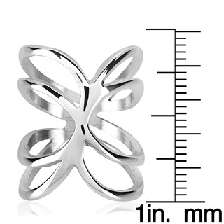 Foto 3 | Anillo West Coast Jewelry Elya De Acero Inoxidable Entrelazado - Venta Internacional.