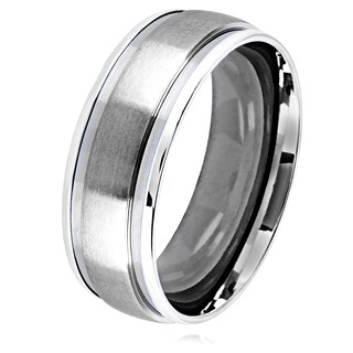 Foto 1 | Anillo West Coast Jewelry De Acero Inoxidable Con Doble Acabado, 8 Mm - Venta Internacional.