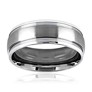 Foto 2 | Anillo West Coast Jewelry De Acero Inoxidable Con Doble Acabado, 8 Mm - Venta Internacional.