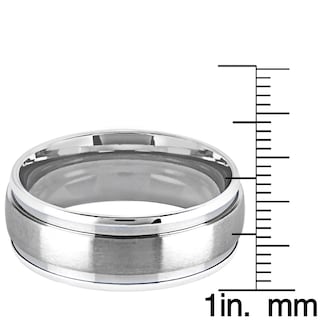 Foto 3 | Anillo West Coast Jewelry De Acero Inoxidable Con Doble Acabado, 8 Mm - Venta Internacional.