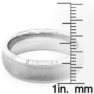Foto 3 | Anillo West Coast Jewelry De Titanio Cepillado Con Borde Biselado Con Forma De Cúpula - Venta Internacional.
