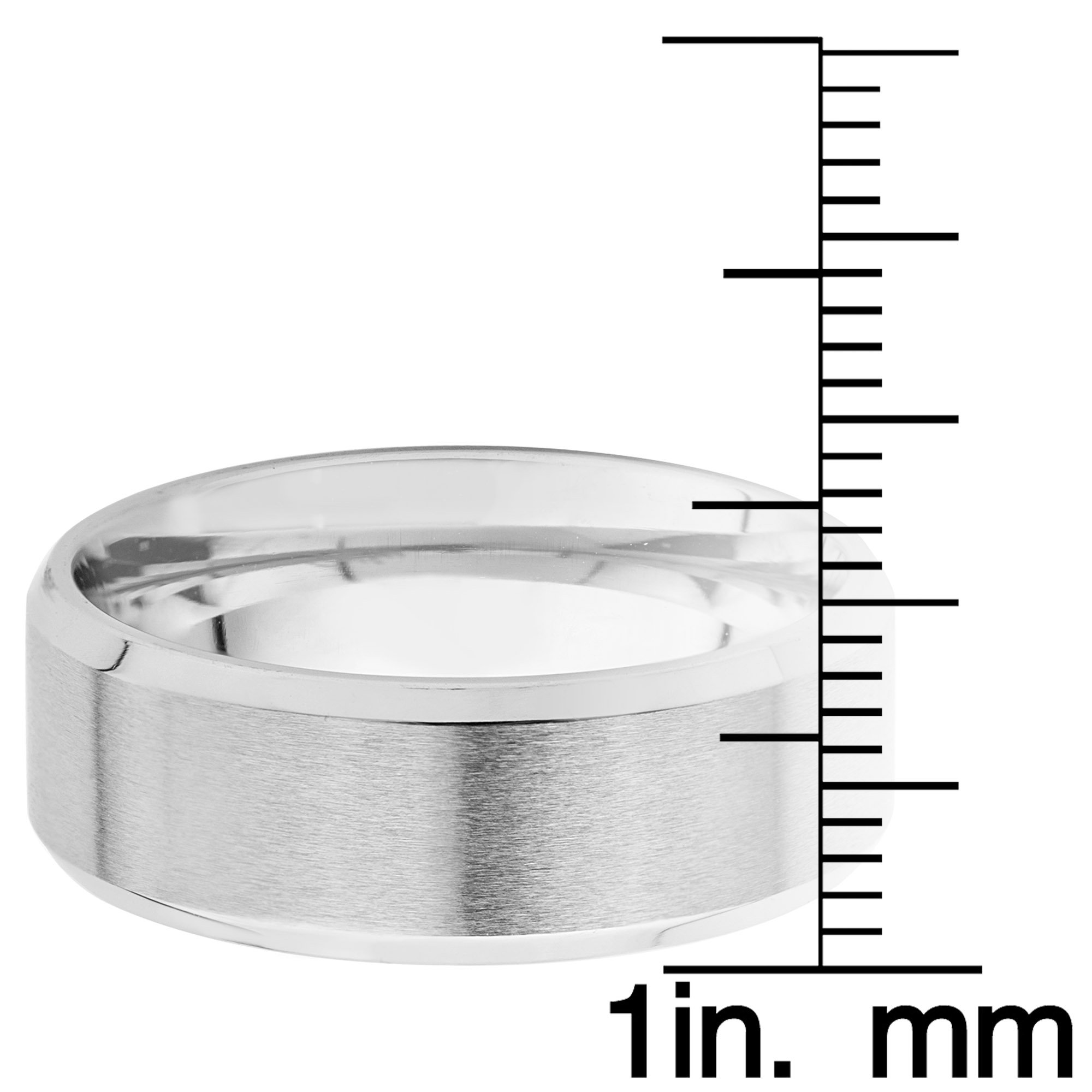 Foto 4 pulgar | Anillo West Coast Jewelry, Correa De Acero Inoxidable Cepillado De 8 Mm - Venta Internacional.