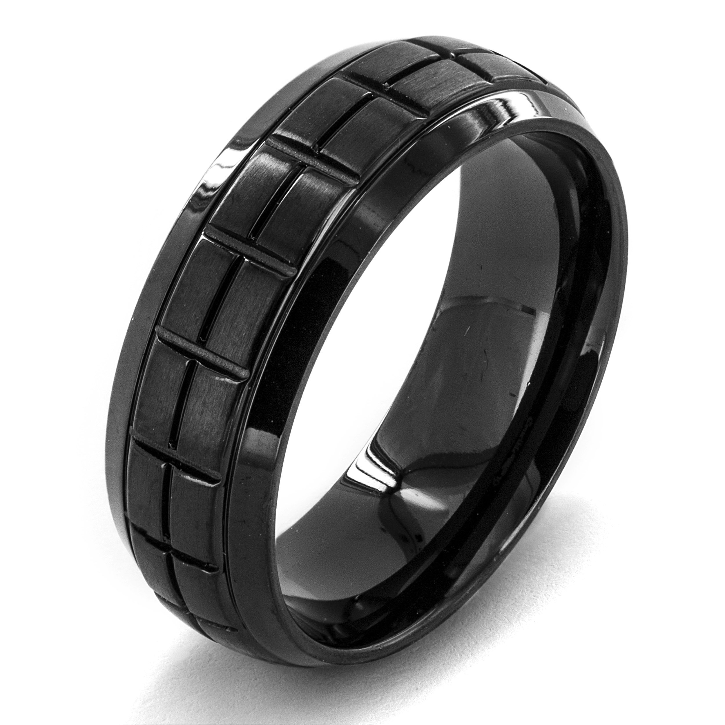 Foto 1 | Anillo West Coast Jewelry De Acero Inoxidable Chapado En Negro, Tamaño 11 - Venta Internacional.