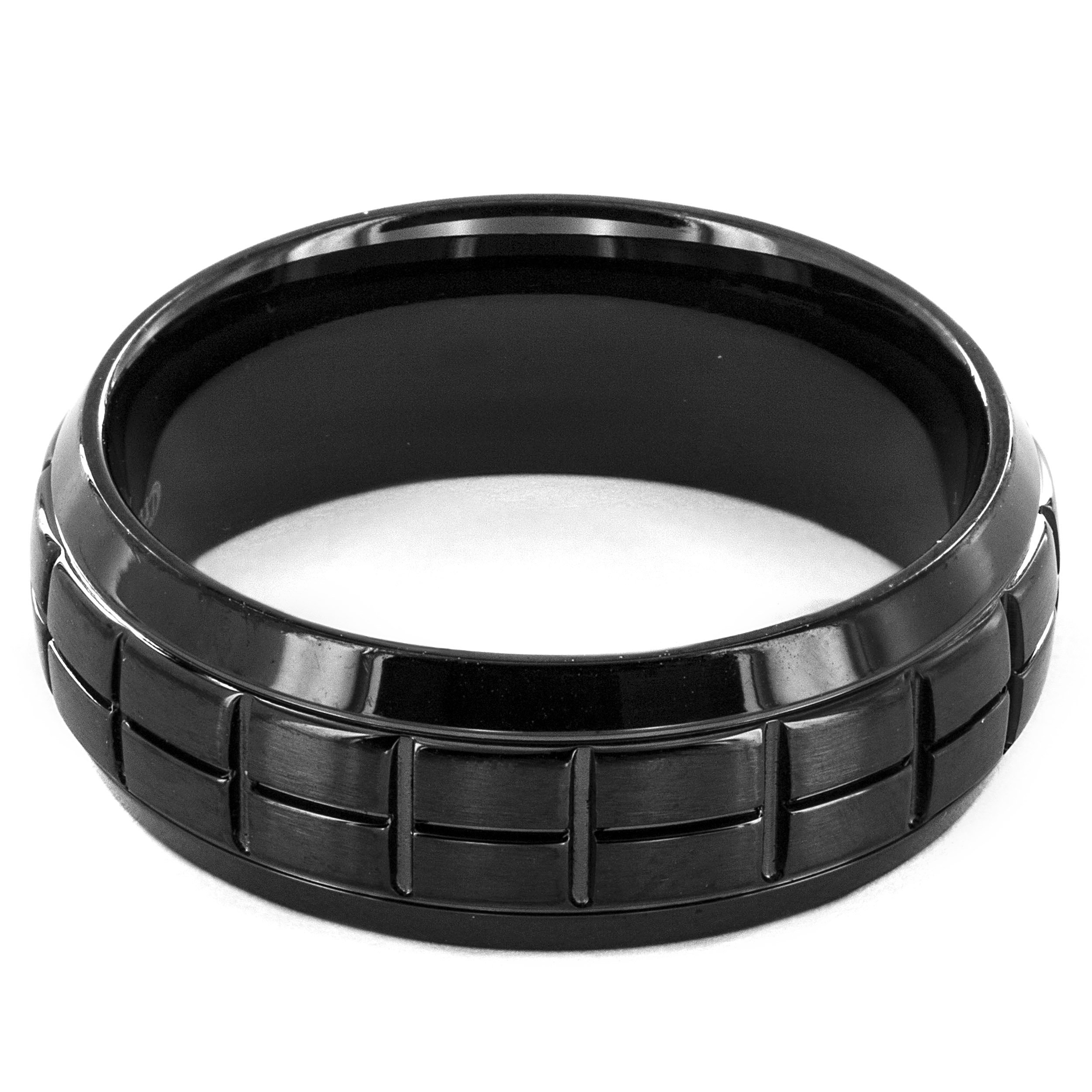 Foto 2 | Anillo West Coast Jewelry De Acero Inoxidable Chapado En Negro, Tamaño 11 - Venta Internacional.