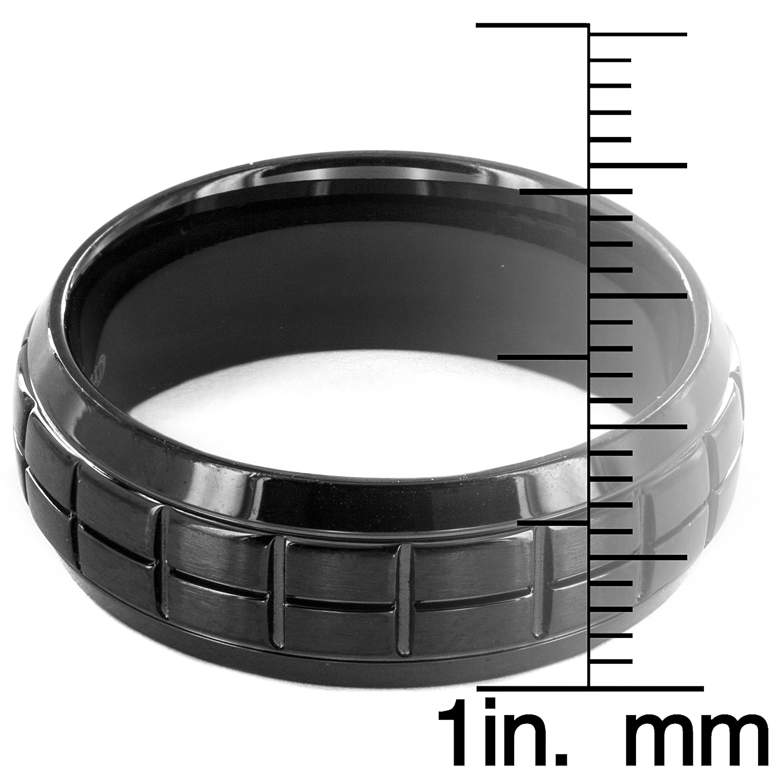 Foto 3 | Anillo West Coast Jewelry De Acero Inoxidable Chapado En Negro, Tamaño 11 - Venta Internacional.