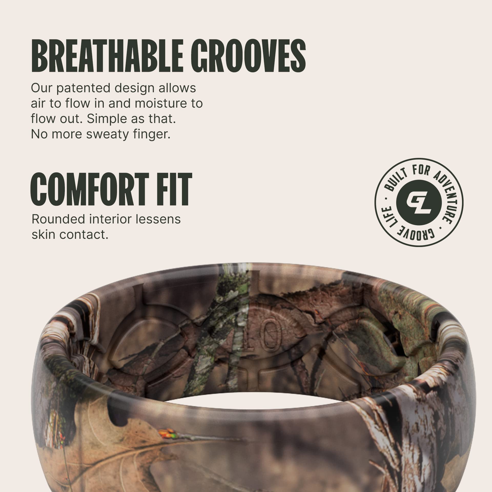Foto 3 | Anillo De Silicona Groove Life Mossy Oak Breakup Country Camo - Venta Internacional.