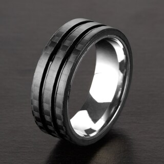 Foto 4 | Anillo West Coast Jewelry De Acero Inoxidable Y Fibra De Carbono De 8 Mm - Venta Internacional.