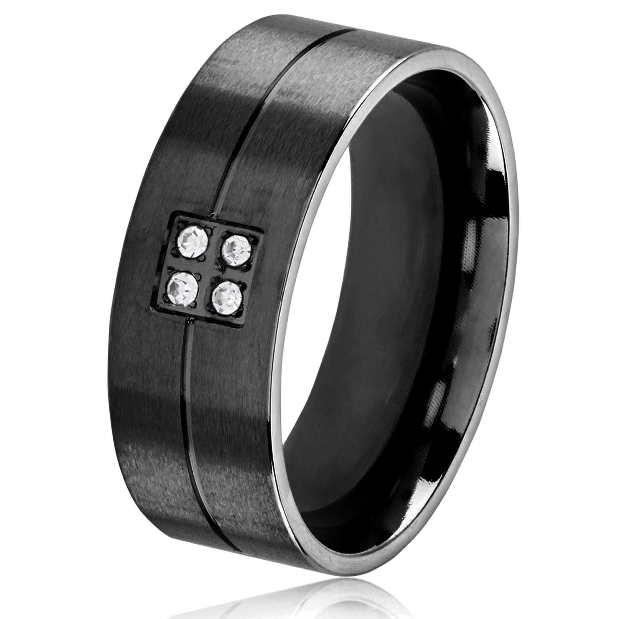 Anillo West Coast Jewelry De Acero Inoxidable Chapado En Negro Para Hombre - Venta Internacional.