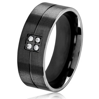 Foto 1 | Anillo West Coast Jewelry De Acero Inoxidable Chapado En Negro Para Hombre - Venta Internacional.