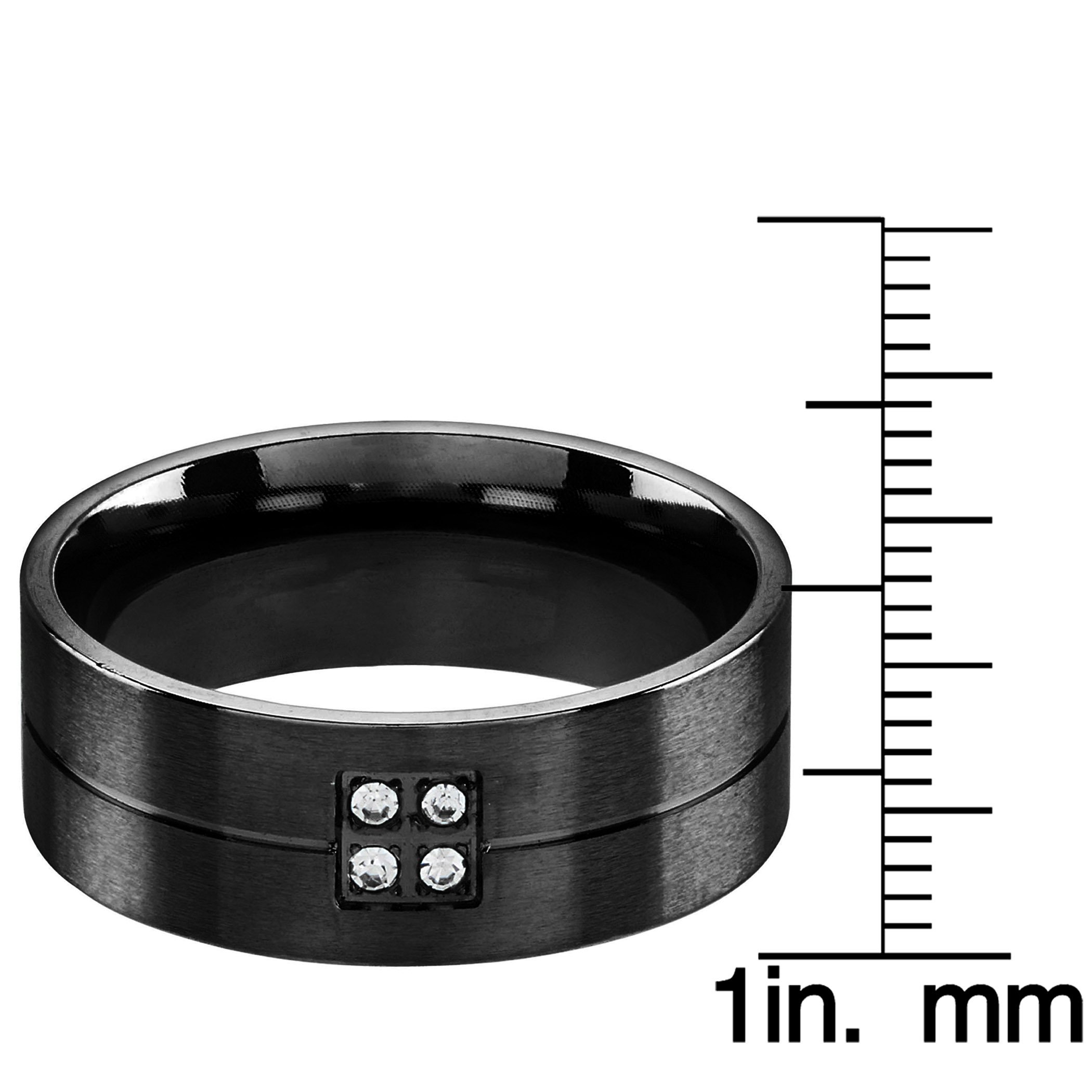 Foto 4 pulgar | Anillo West Coast Jewelry De Acero Inoxidable Chapado En Negro Para Hombre - Venta Internacional.