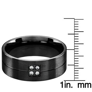 Foto 3 | Anillo West Coast Jewelry De Acero Inoxidable Chapado En Negro Para Hombre - Venta Internacional.