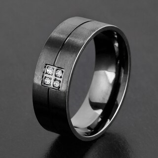 Foto 4 | Anillo West Coast Jewelry De Acero Inoxidable Chapado En Negro Para Hombre - Venta Internacional.