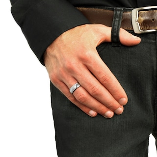 Foto 7 | Anillo De Boda West Coast Jewelry, Carburo De Tungsteno, 7 Mm - Venta Internacional.