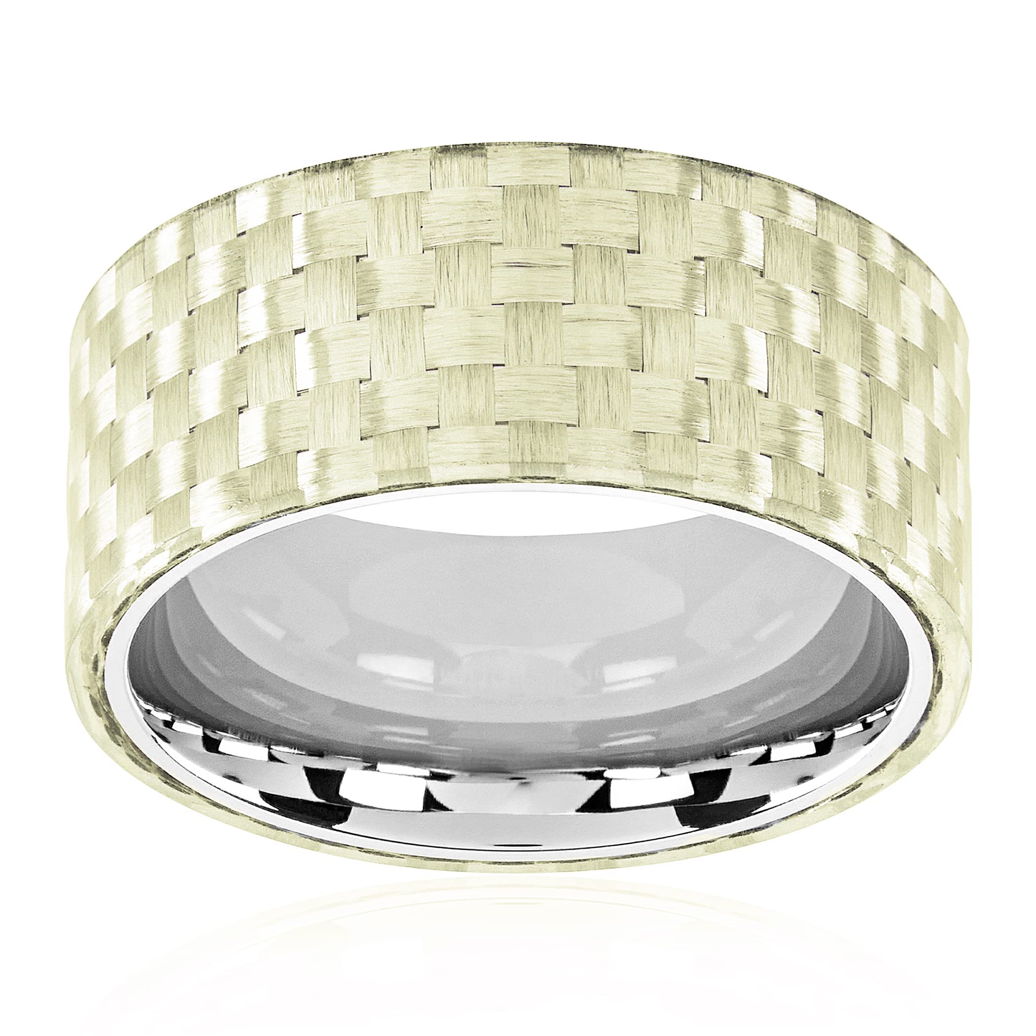 Foto 2 | Anillo West Coast Jewelry De Acero Inoxidable Y Fibra De Carbono De 10 Mm - Venta Internacional.